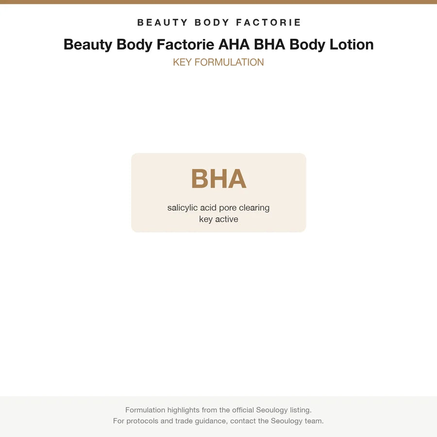 Beauty Body Factorie AHA BHA Body Lotion