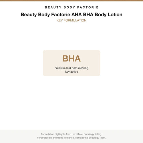Beauty Body Factorie AHA BHA Body Lotion